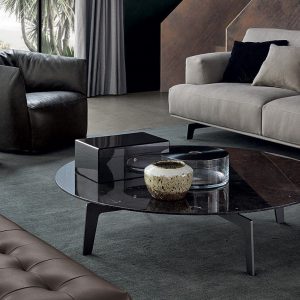 Bàn trà nhập khẩu chân bằng kim loại